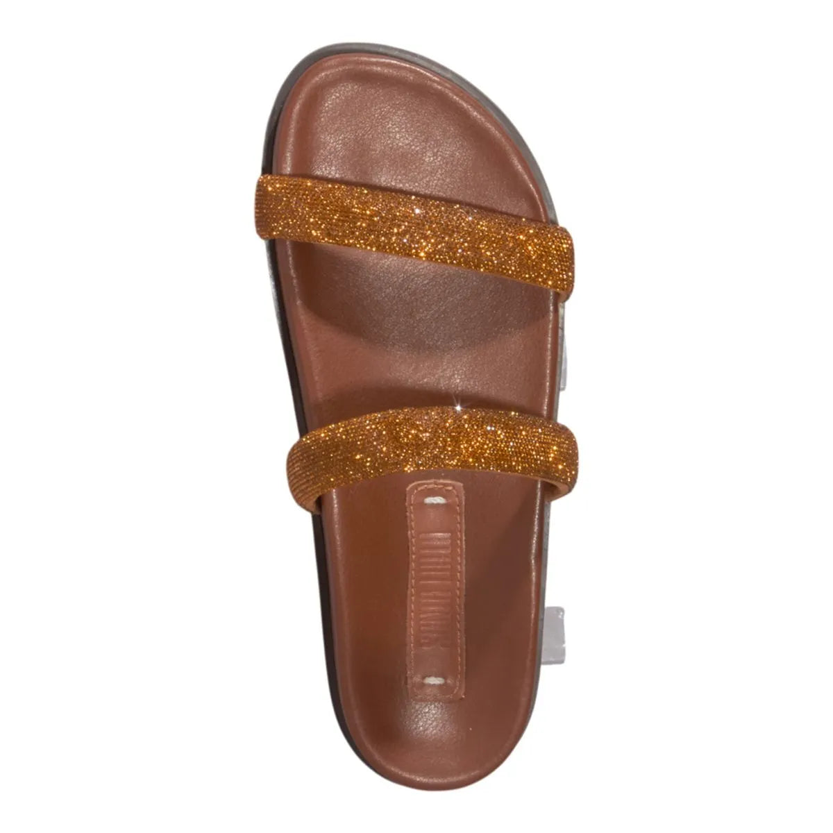 Papete Napa Soft Marrom Tiras Brilho