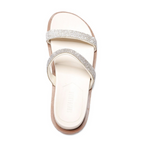 Papete Flat Com Tiras De Brilho Strass