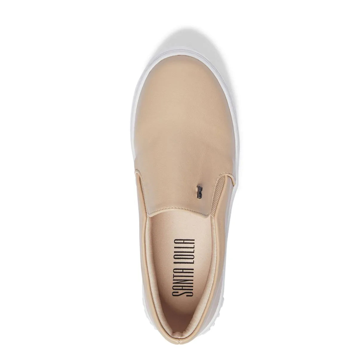 Tênis Slip On Plataforma Bege