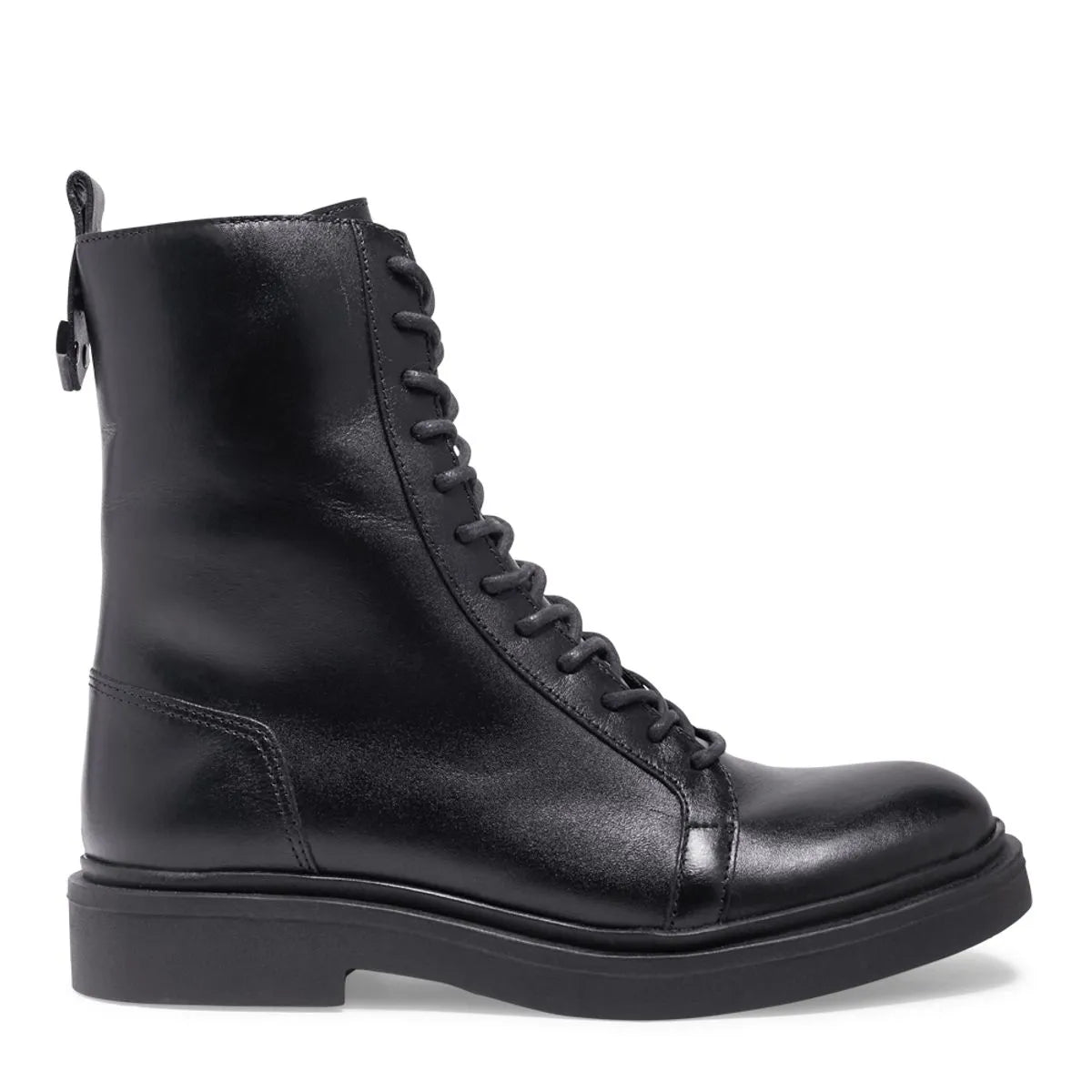 Bota Coturno Preta Cadarço