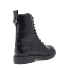 Bota Coturno Preta Cadarço