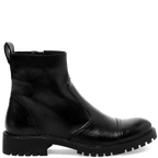 Bota Coturno Couro Pelica Premium Cano Baixo Tratorada