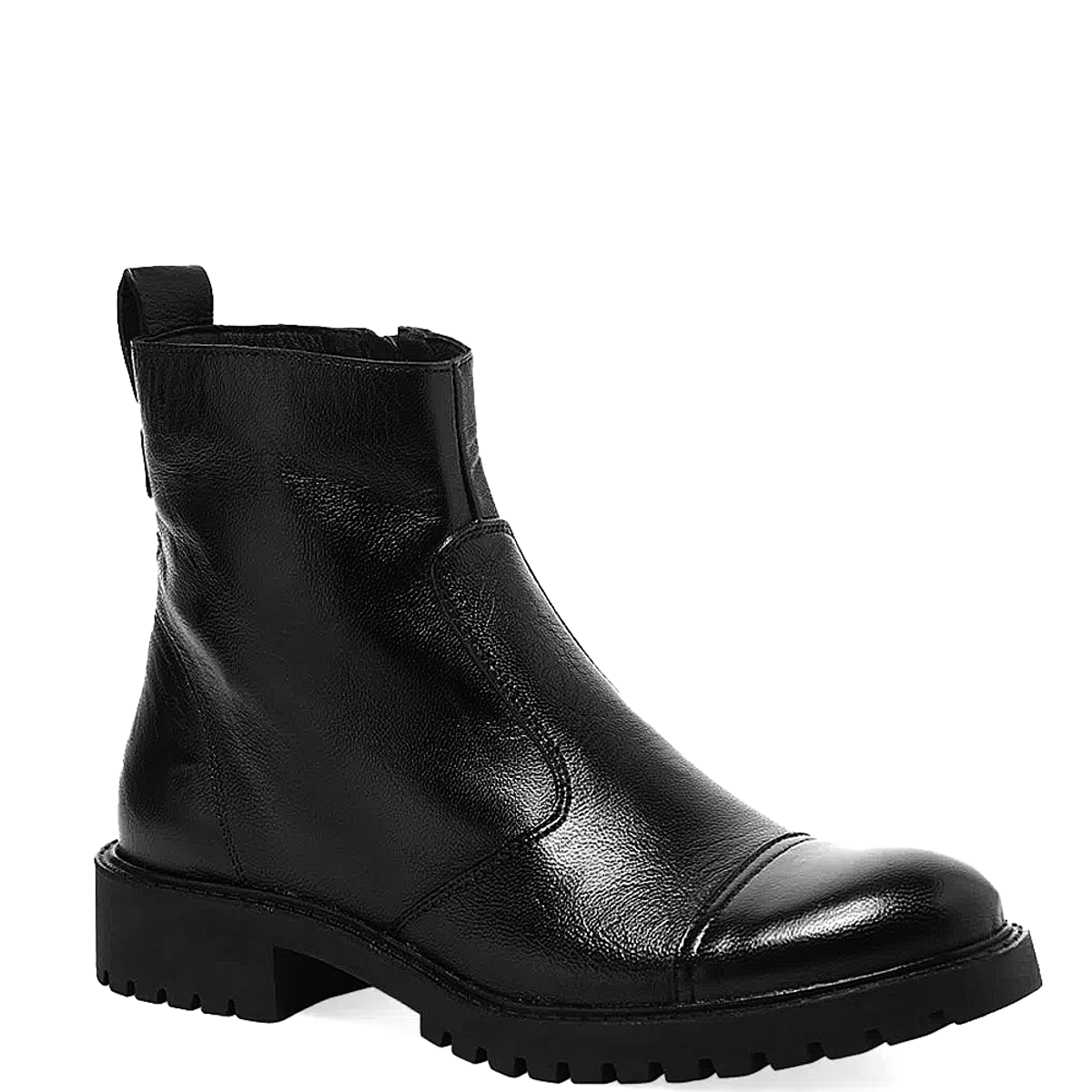 Bota Coturno Couro Pelica Premium Cano Baixo Tratorada