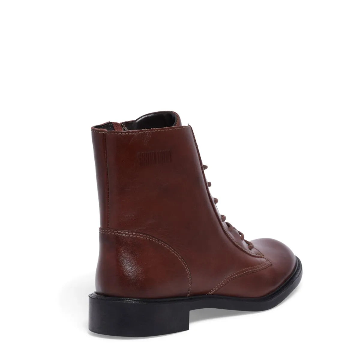 Bota Coturno Cadarço Couro Pelica Premium