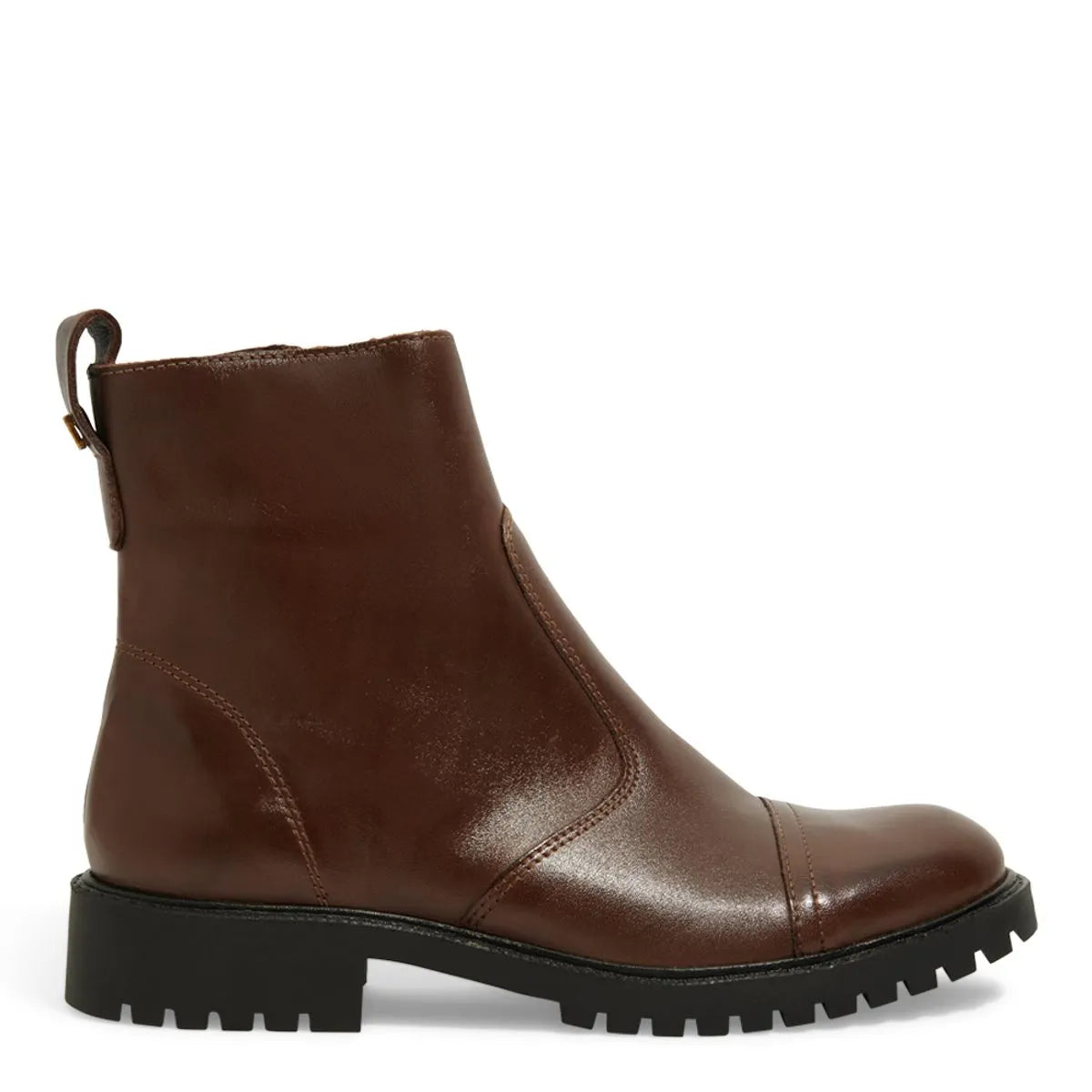 Bota Coturno Couro Pelica Premium Cano Baixo Tratorada