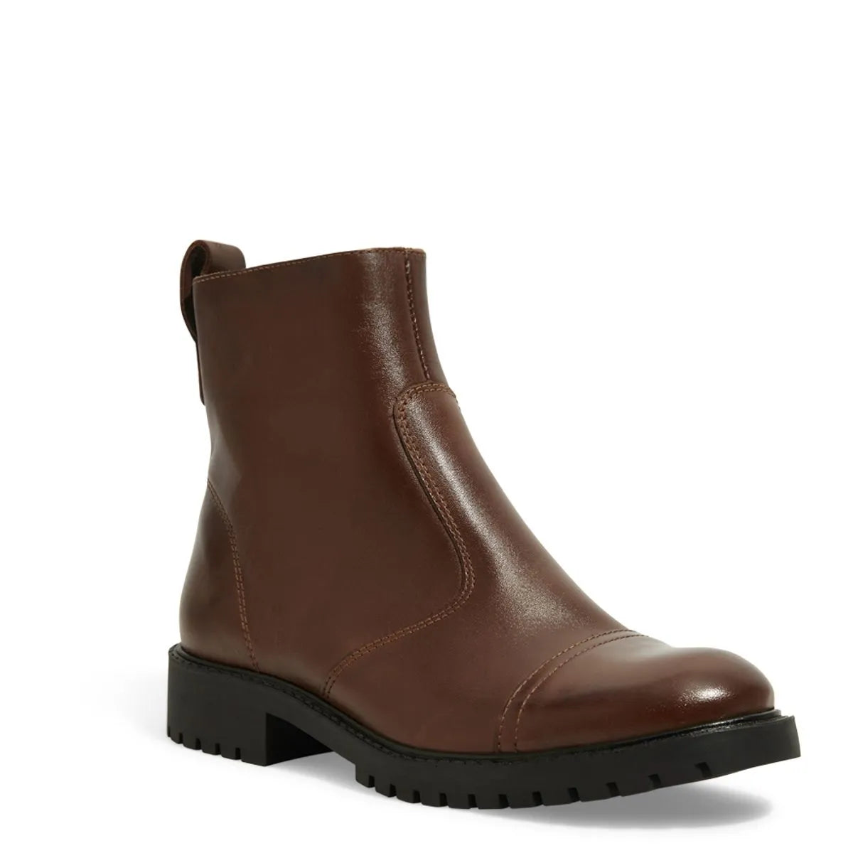 Bota Coturno Couro Pelica Premium Cano Baixo Tratorada