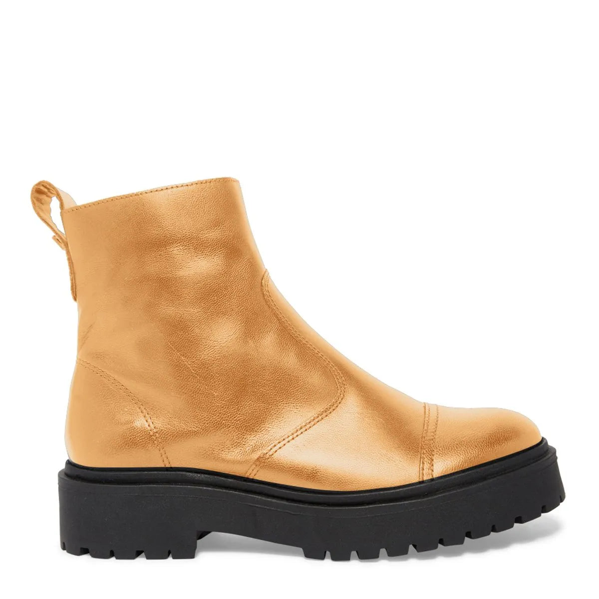 Bota Coturno Tratorado Couro