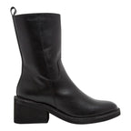 Bota Couro Confort Salto Bloco