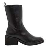 Bota Couro Confort Salto Bloco