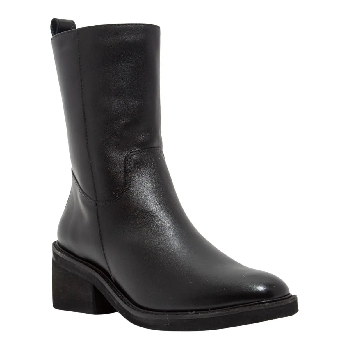 Bota Couro Confort Salto Bloco