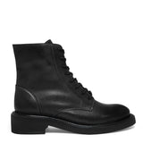 Bota Coturno Couro Confort Salto Baixo Grosso