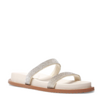 Papete Flat Com Tiras De Brilho Strass
