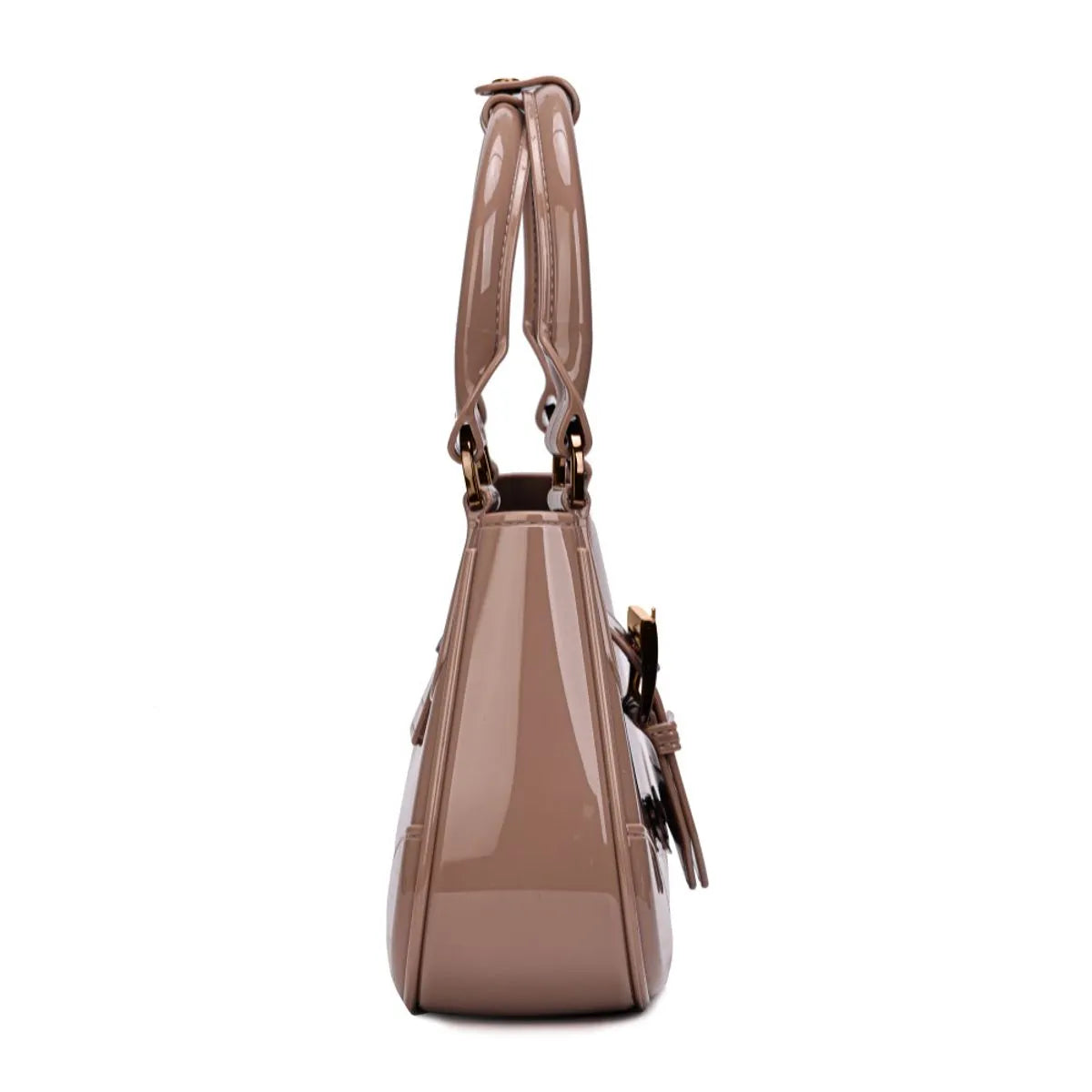 Bolsa Baguete Borracha Verde Pistache Alça Dupla