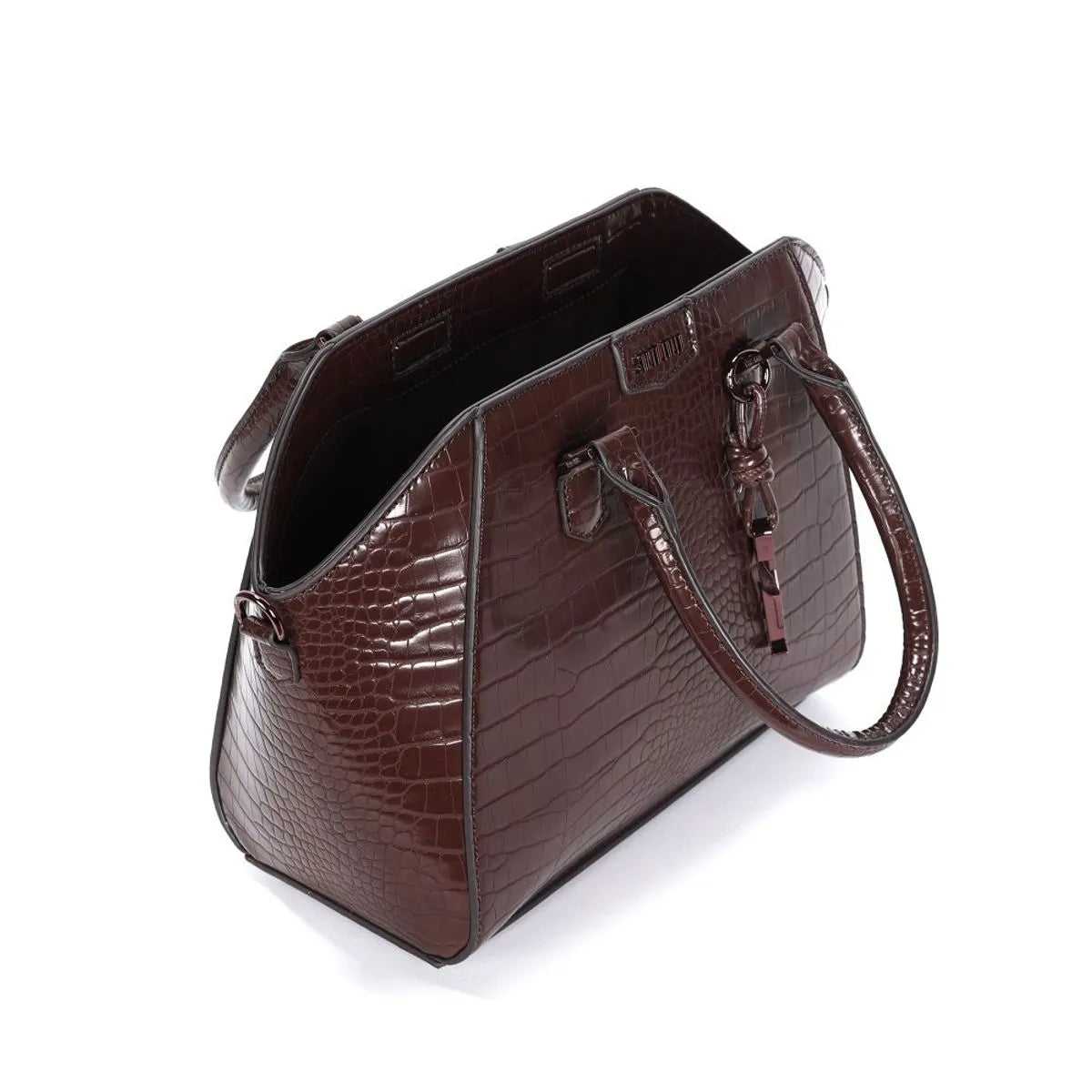 Bolsa Croco Dark Alça Dupla