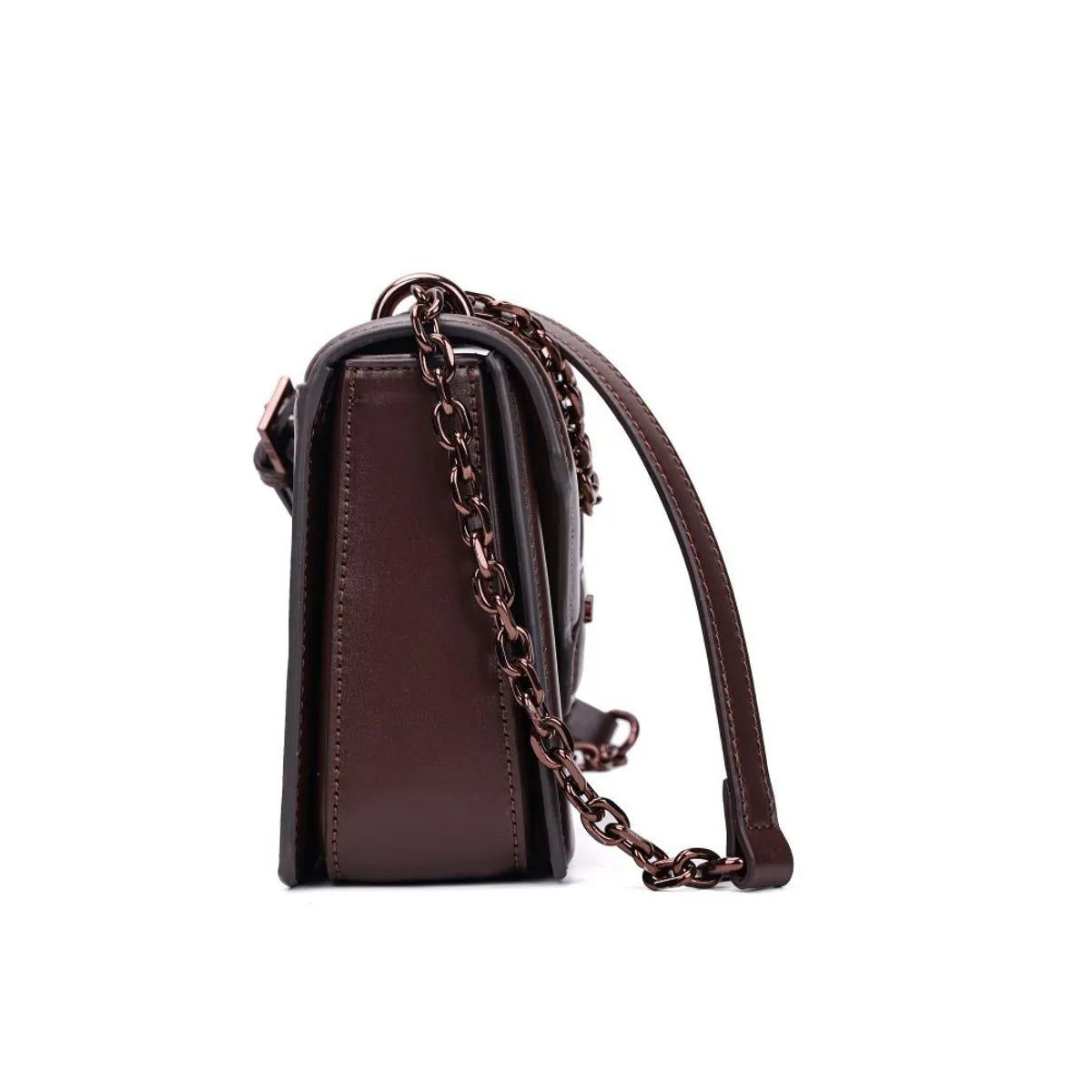 Bolsa Material Canvas Marrom Dark Alça Transversal