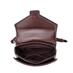 Bolsa Material Canvas Marrom Dark Alça Transversal