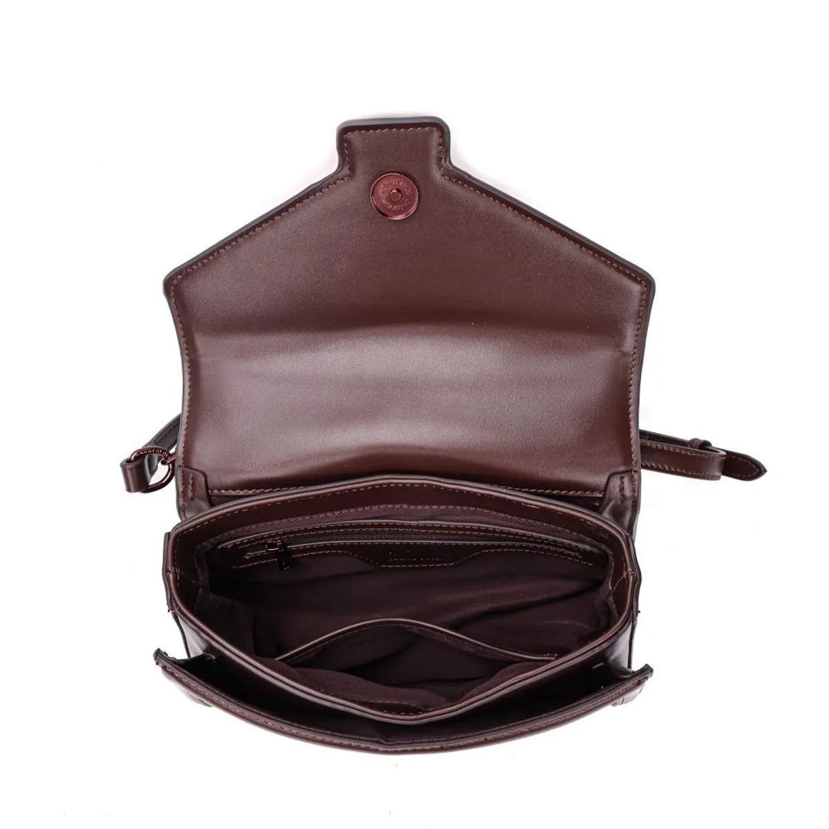 Bolsa Material Canvas Marrom Dark Alça Transversal