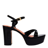Sandália Plataforma Verniz Glossy Preta