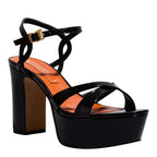 Sandália Plataforma Verniz Glossy Preta
