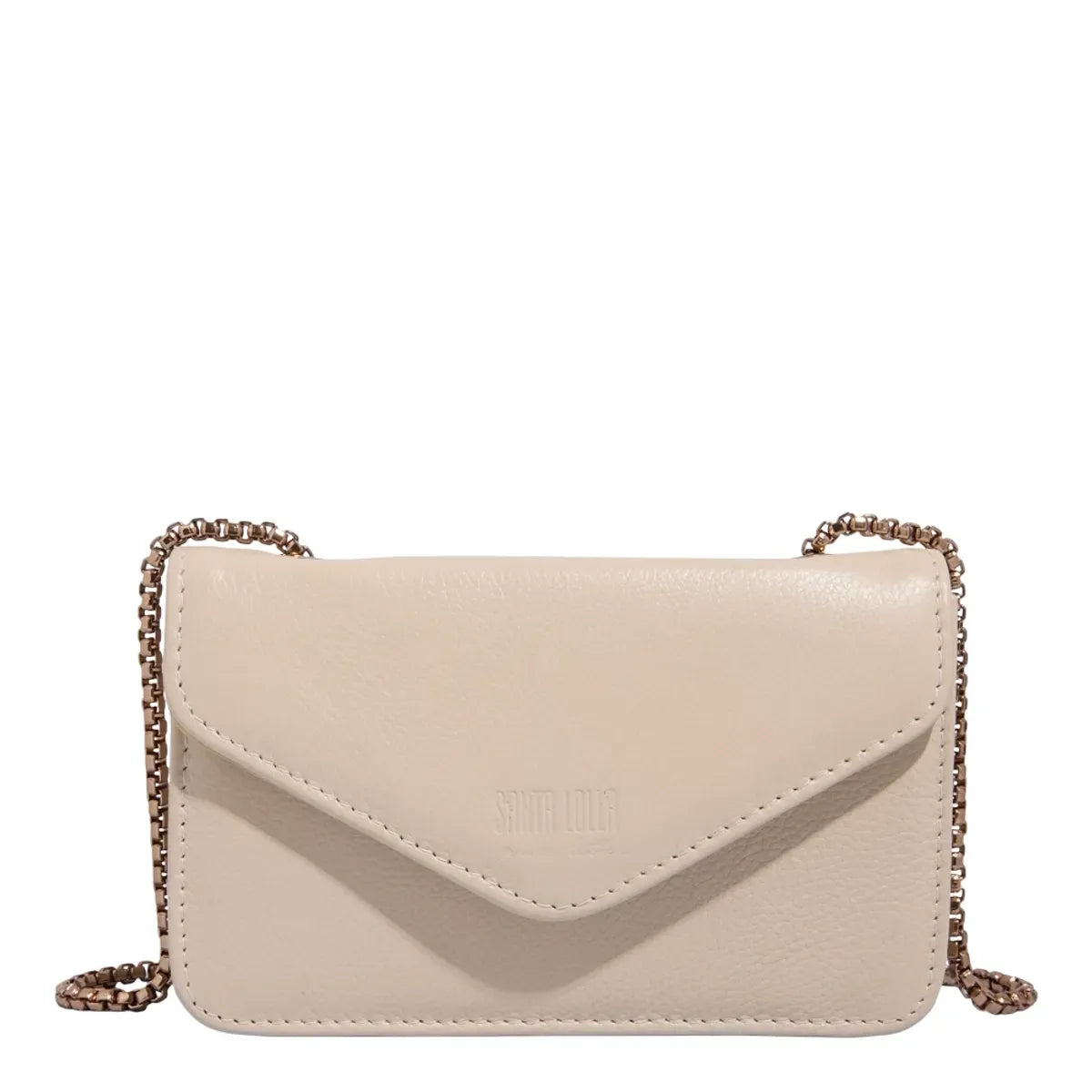 Bolsa Pequena Couro Floater Alça Transversal Corrente
