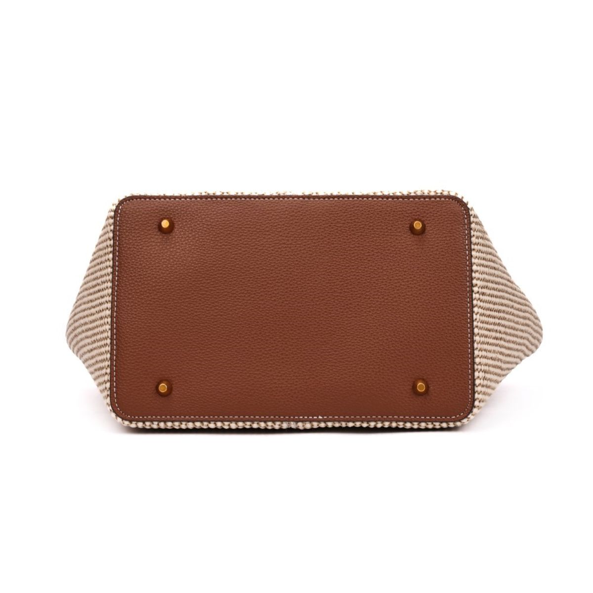 Bolsa Grande Tramado Bege Alça Ombro