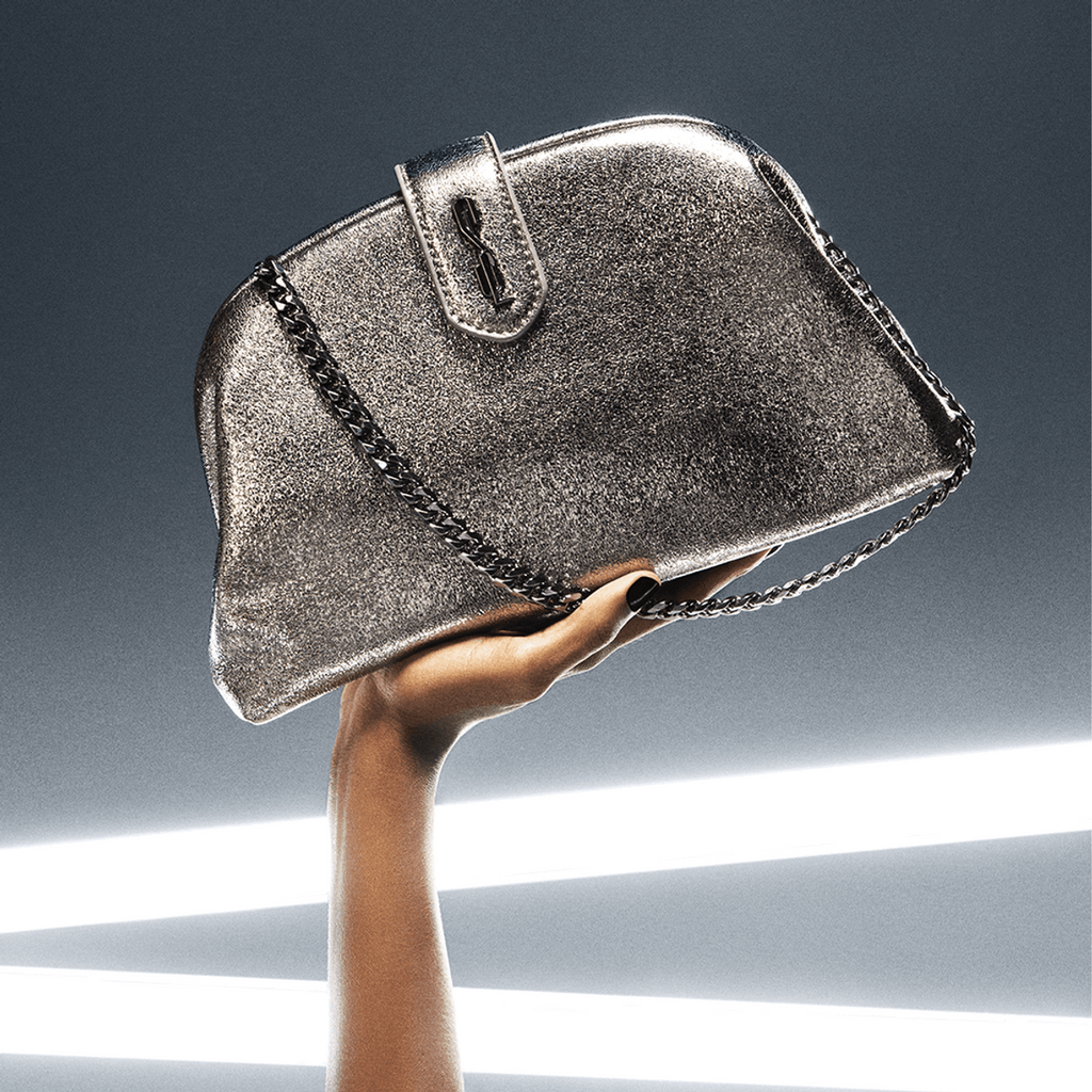 Bolsa Clutch Metalizada Alça De Ombro